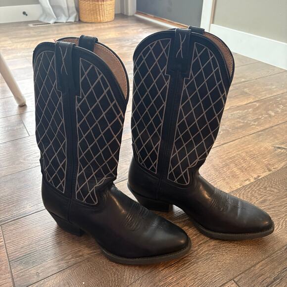 Twisted X Hooey Black Leather Ruff Western Cowboy Boot MWT0023 Mens Size 8.5 D main image 8